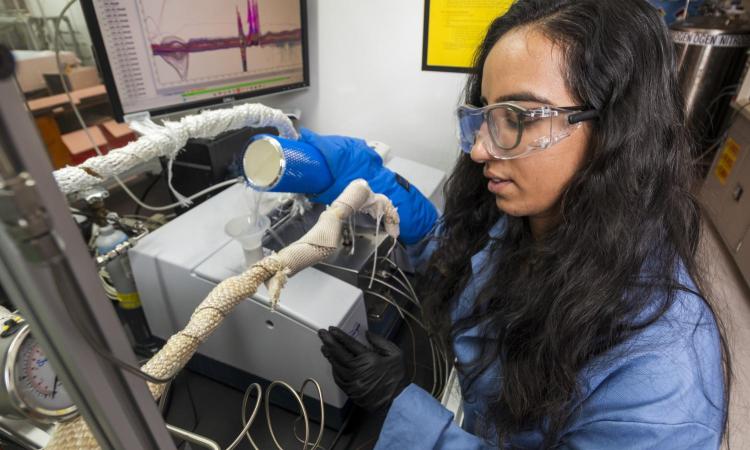 Grad student in lab