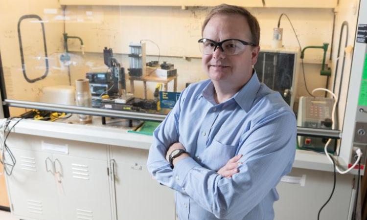 <p>Dr. Carson Meredith from Georgia Tech's School of Chemical &amp; Biomolecular Engineering has developed a sustainable, flexible packaging wrap that is comprised of cellulose nanocrystals from wood pulp and chitin nanofibers which can be found in the discarded shells of crabs and shrimp.</p>