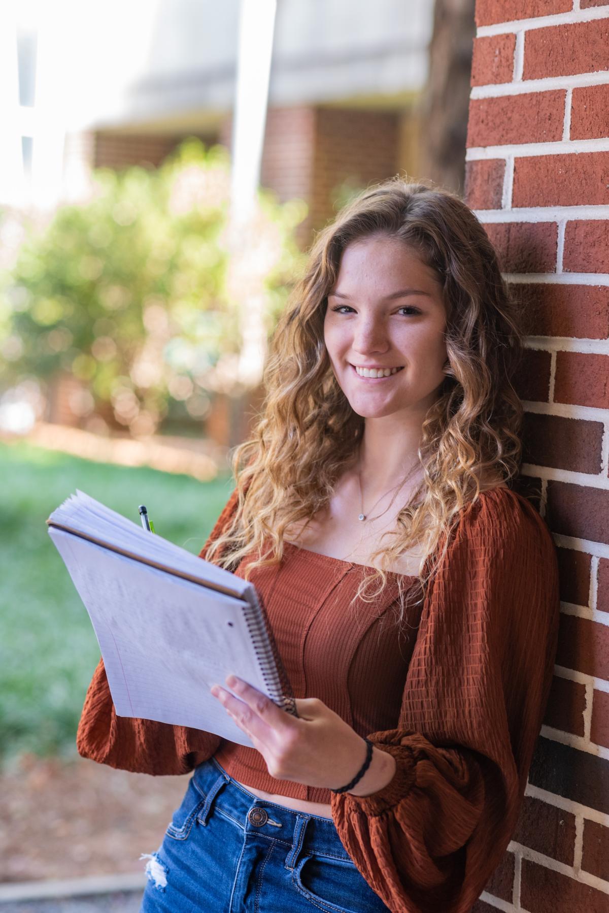 student on campus