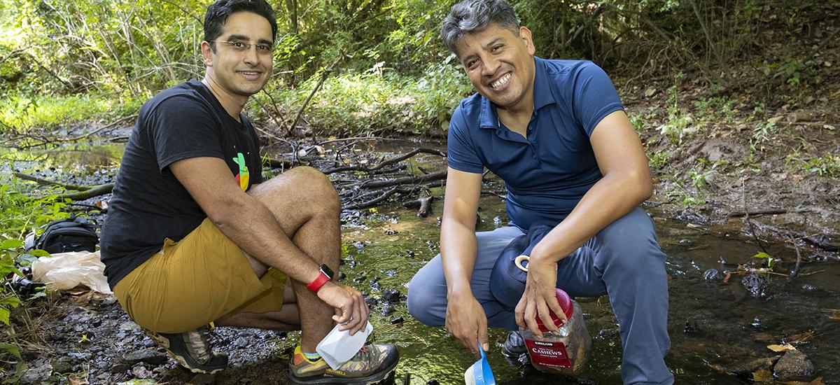 researchers in Amazon jungle