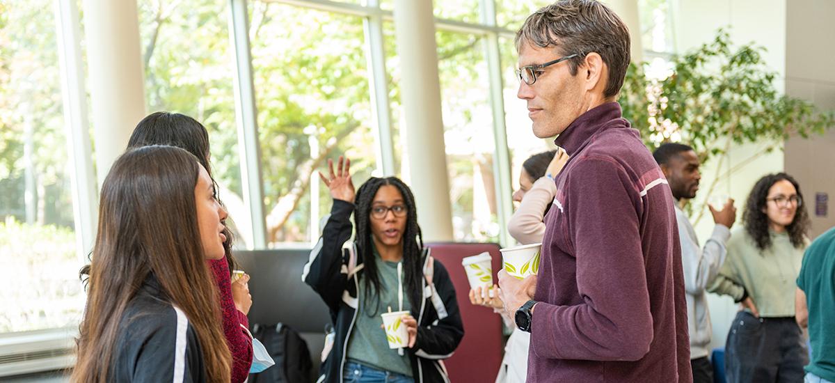 professor and student talking