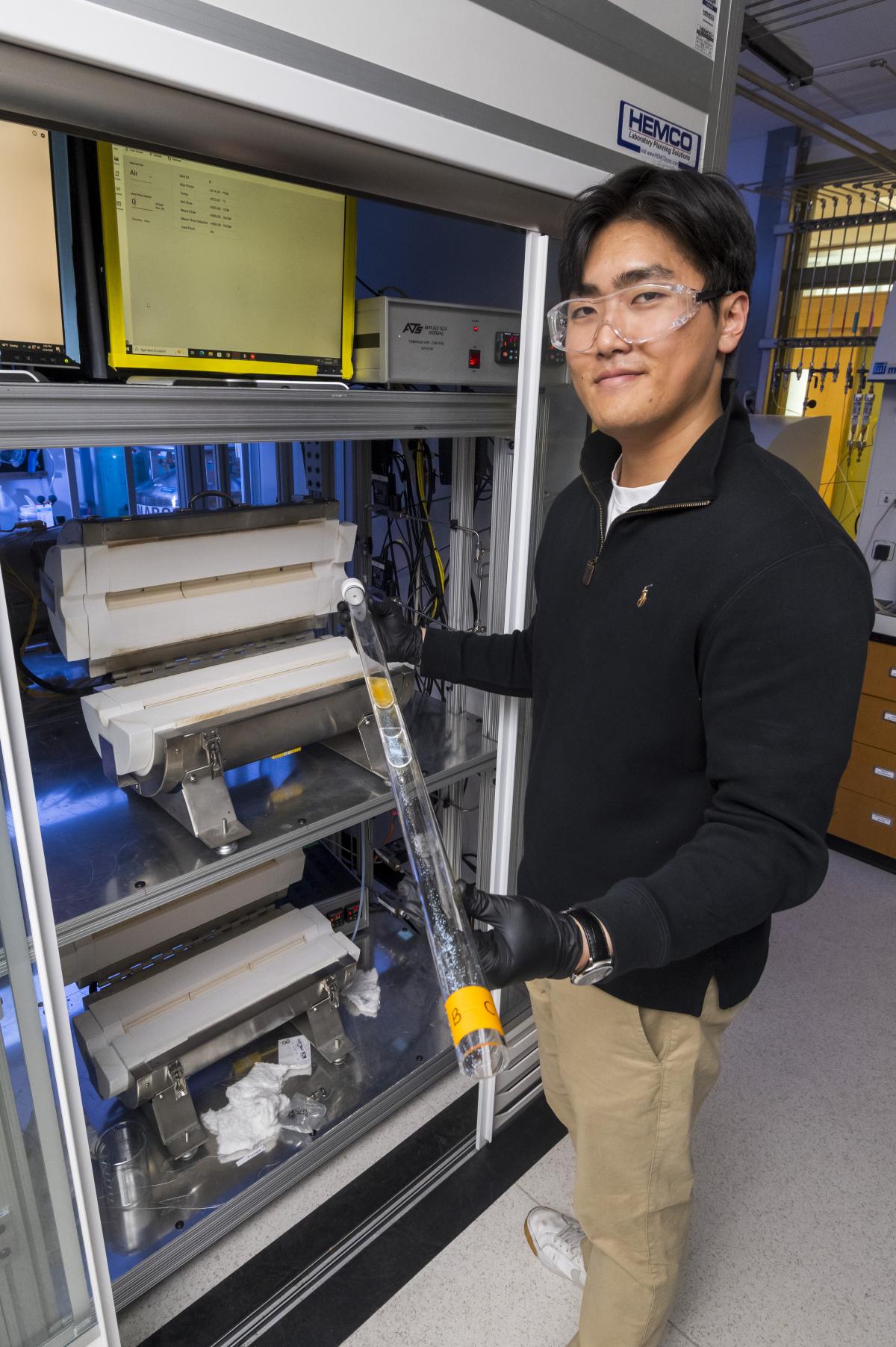 Grad student in lab