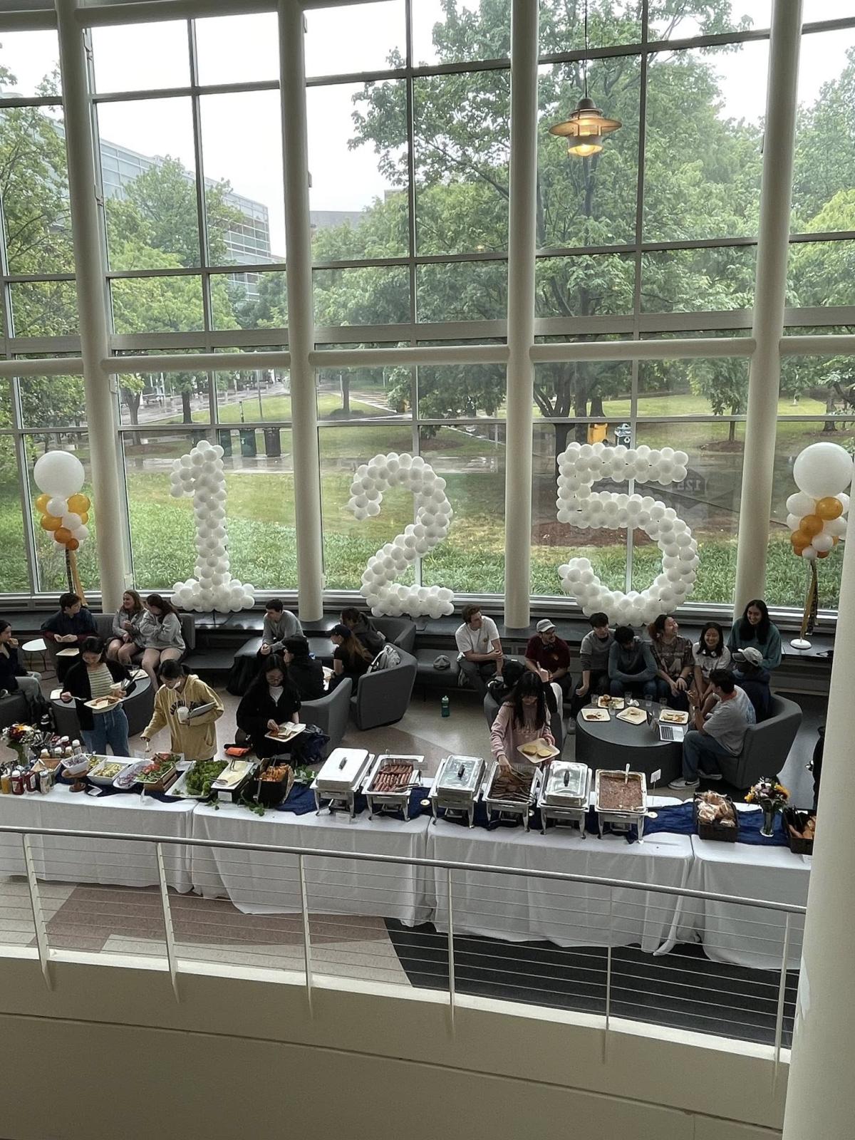 Atrium celebration for 125th anniversary