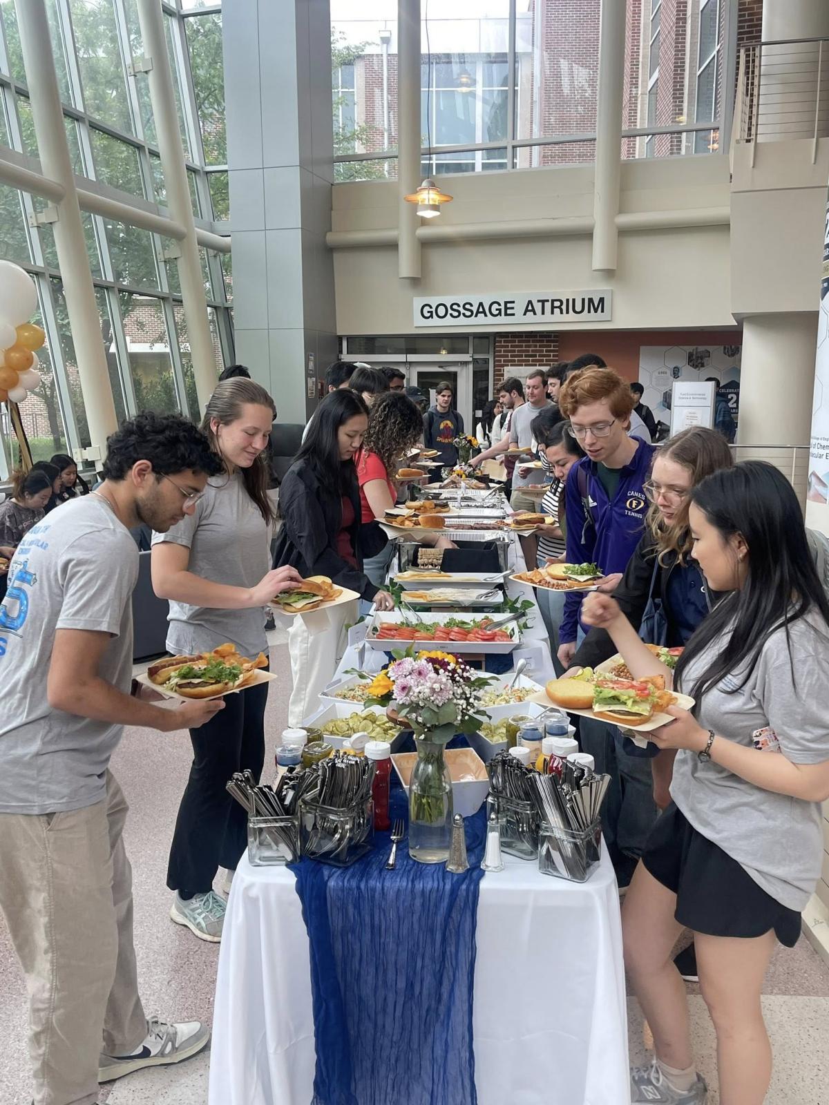 Food line for celebration